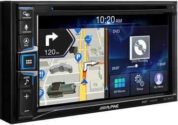 Alpine INE-W611D Autoradio med CD/DVD, Navigation, DAB+, Apple CarPlay og Android Auto navigation split screen