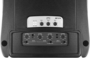 Audison Voce AV 5.1k 5-kanals forstærker med aktivt delefilter til bil top delefilter/crossover