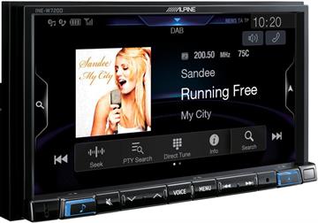 Alpine INE-W720D Autoradio med Navigation, DAB+, Apple carplay, Android auto, Bluetooth og USB radio/tuner