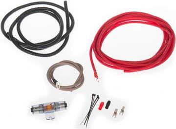 Kabelsæt til montering af forstærker i bil 10mm² OFC kabler og sikring/cables and fuse