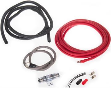 Kabelsæt til montering af forstærker i bil 20mm² OFC kabler og sikring/cables and fuse