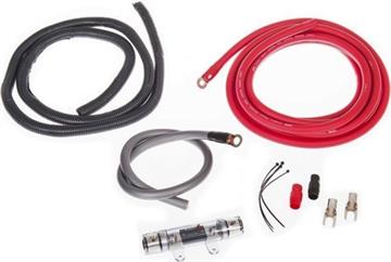 Kabelsæt til montering af forstærker i bil 50mm² kabler og sikring/cables and fuse