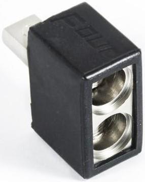 4Connect Powerblock Få 2x 50 mm² strømkabel i din forstærker profil forside/front