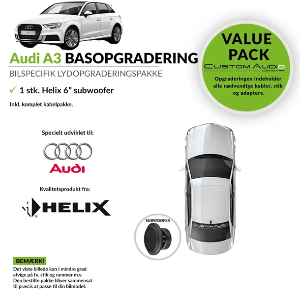 Audi A3 bas opgradering