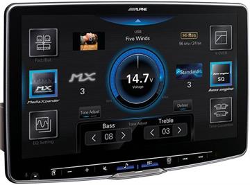 Alpine iLX-F115D Halo 11 Autoradio med trådløs Apple Carplay profil forside/front