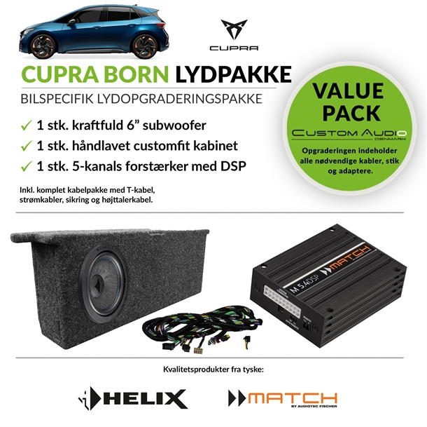 Cupra Born subwoofer og forstærker lydpakke