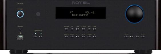 Rotel RA-1572 Integreret forstærker med MM RIAA, XLR og DAC Sort forside/front