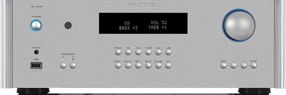 Rotel RA-1572 Integreret forstærker med MM RIAA, XLR og DAC Sølv forside/front