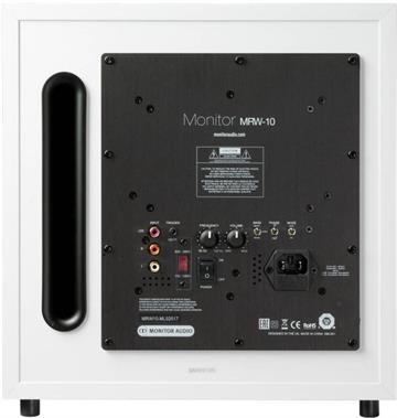 Monitor Audio Monitor MRW10 Hvid 10" Aktiv Subwoofer bagside/back