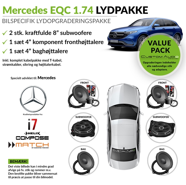 Mercedes EQC 1.74 højttaler lydpakke