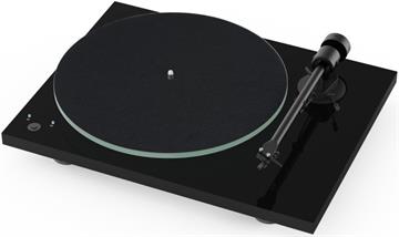 Pro-Ject T1 Phono SB Pladespiller med RIAA forstærker Sort højglans profil forside/front