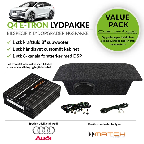 Audi Q4 E-Tron lydpakke 2 (Med original subwoofer)