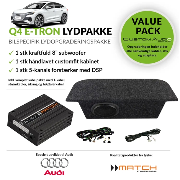 Audi Q4 E-Tron lydpakke 1 (Uden original subwoofer)