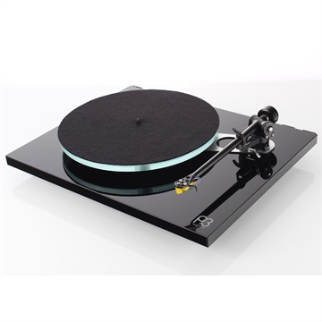 Rega Planar 3 sort med Exact Pick-up Profil forside/front