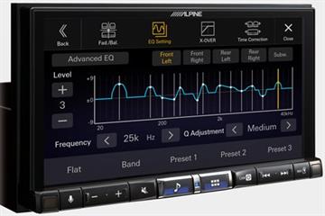 Alpine iLX-705D Autoradio med trådløs Apple Carplay EQ lydindstillinger