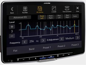 Alpine iLX-F115D Halo 11 Autoradio med trådløs Apple Carplay EQ lydindstillinger