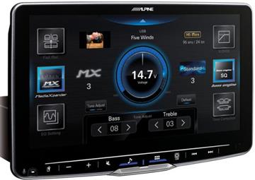 Alpine iLX-F905D HALO9 V2 1-DIN Autoradio Med trådløs Apple Carplay profil forside/front