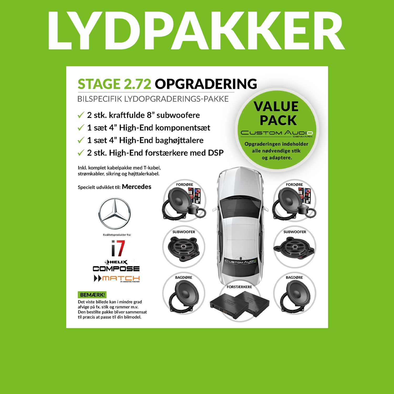 Lydpakker til Mercedes GLE (V167/C167) (2019, 2020, 2021, 2022, 2023, 2024)