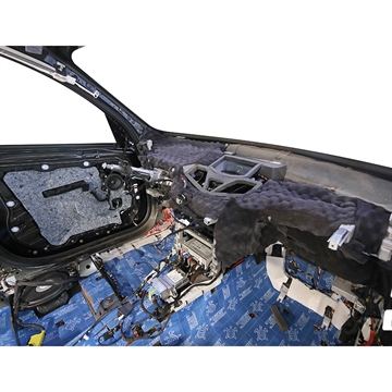 Comfort Mat Soft Wave 15 mm Grå blød æggebakkeskum Monteret på instrumentbord i bil