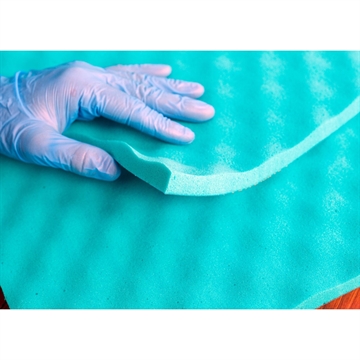 Comfort Mat Soft Wave Expert 15 mm Turkis blød æggebakkeskum Profil forside/front