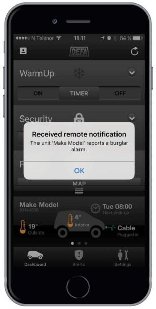 Defa Finder link tracker overvågning og styring fra din telefon med en app app oversigt 2