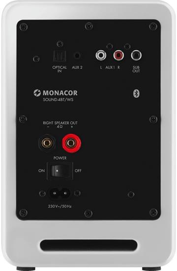 MONACOR SOUND-4BT/WS Aktiv kompakthøjttalersæt med Bluetooth bagside/back