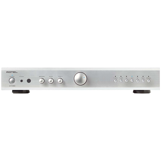 Rotel A11 MK2 Sølv Integreret forstærker med DAC Forside/Front
