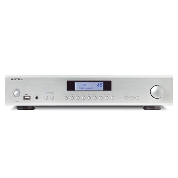 Rotel A12 MK2 Sølv Integreret forstærker med DAC Forside/Front