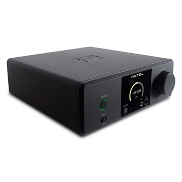 Rotel DX-3 Sort Høretelefon forstærker med DAC Profil forside/front