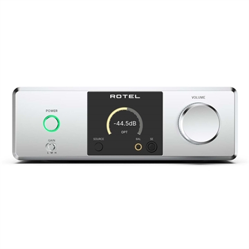 Rotel DX-3 Sølv Høretelefon forstærker med DAC Forside/Front