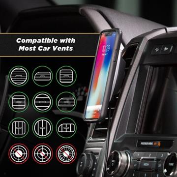 Scosche MagicMount Charge Mobilholder med magnet og trådløs oplader til bil luftkanal oversigt