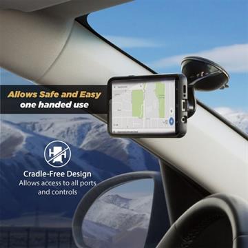 ScoscheMagicMount Charge Mobilholder med magnet, sugekop og trådløs oplader til bil monteret i en bil