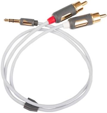 SUPRA MP-CABLE Mini Plug-2RCA 2 meter Phono kabel med AUX jack forside/front